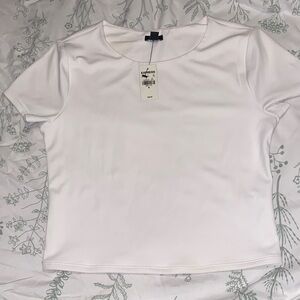 Express sexy body contour Classic White Short Sleeve Top sz medium❤️